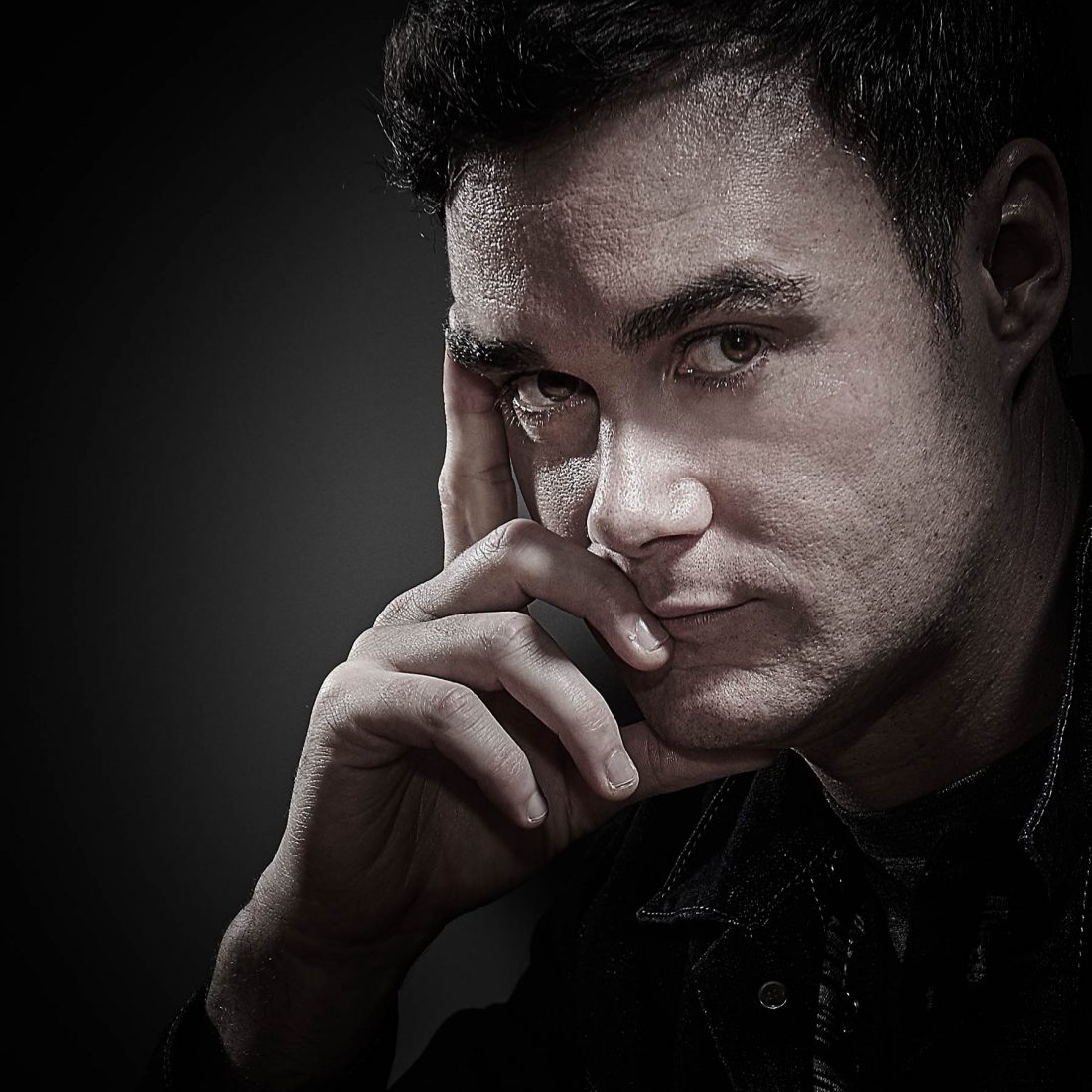 Dramatic headshots for actor Brett Leigh