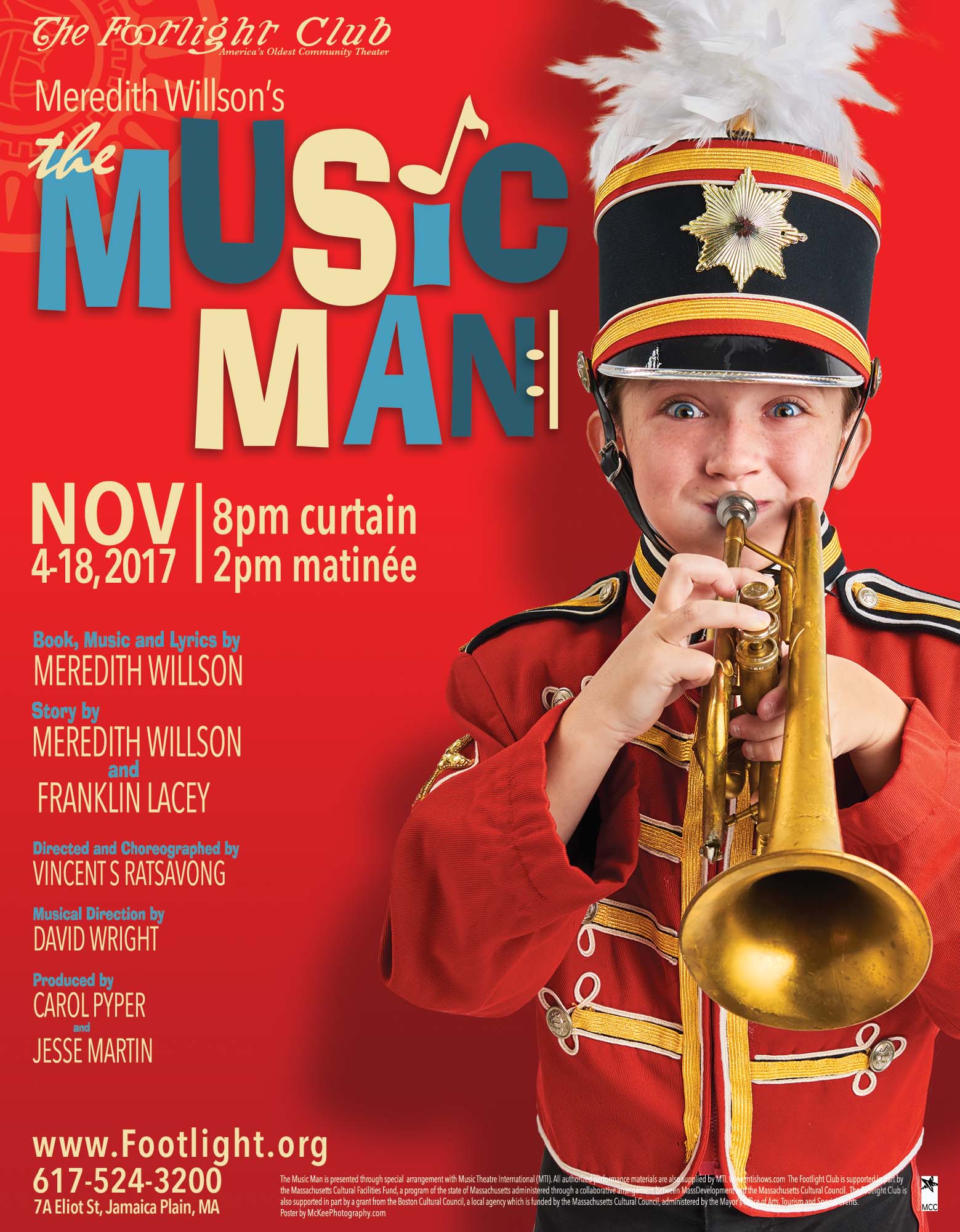 Meredith Willson's The Music Man Poster for The Footlight Club