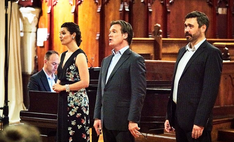 A voyage through art song, new and old. With Mireille Asselin (Soproano, guest artist), Scott Murphree (Tenor), Mischa Bouvier (Baritone), and Grant Wenaus (Piano). Part of JP Concerts, an Open Theatre Project and St. John's Church production. P