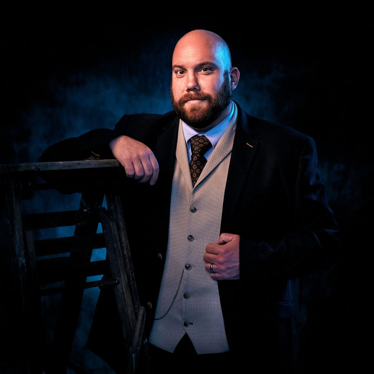 Zach Best as Mr. Webb in Footlight Club's production of Our Town