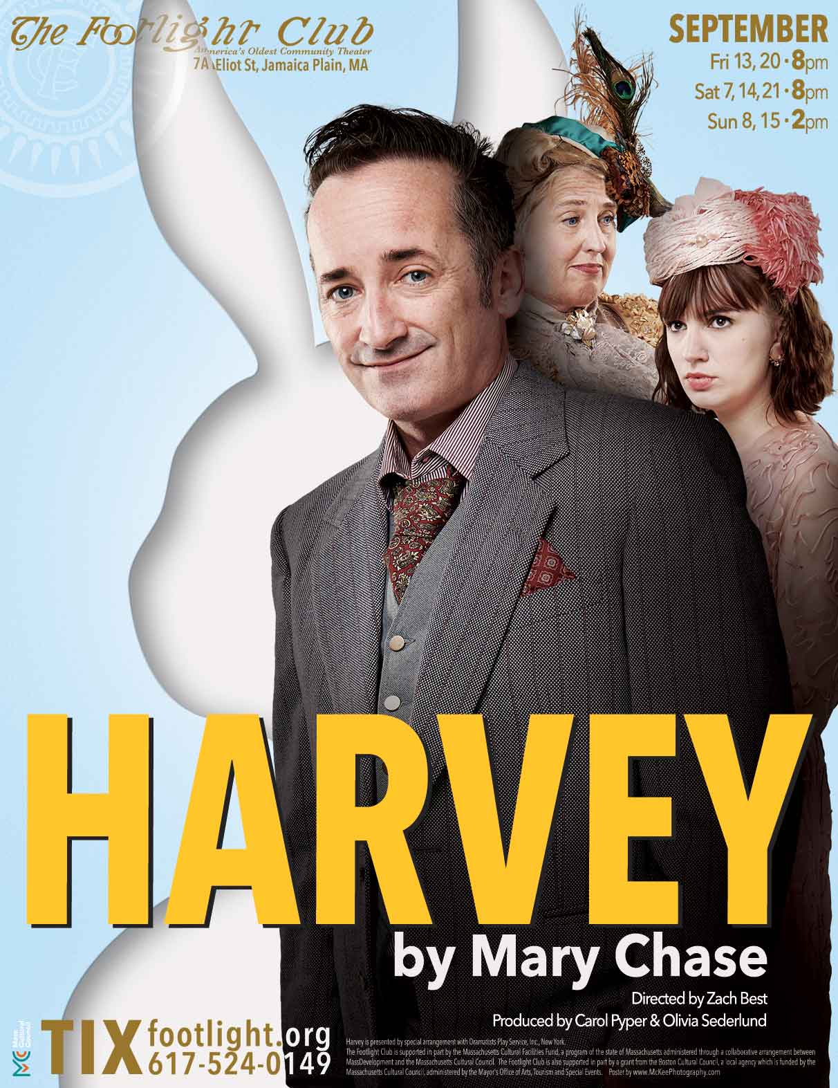Harvey Poster for the Footlight Cllub