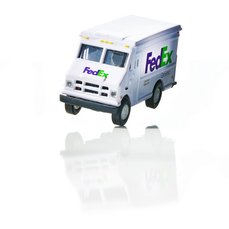Toy Fedex Truck on White
