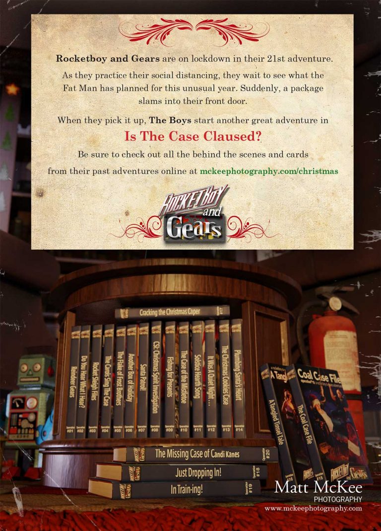 Photo Studio Holiday Card - Rocketboy and Gears Adventure books back cover number 21