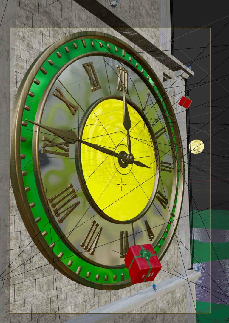 clock tower in blender