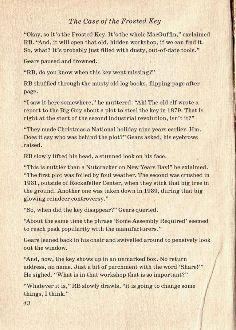 The Case of the Frosted Key page excerpt