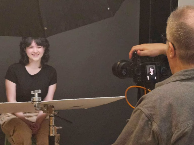 Abby laughing at my silly joke