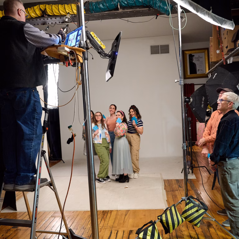 The Ticket Shot, behind the scenes on the brand photos for The Prom at The Footlight Club